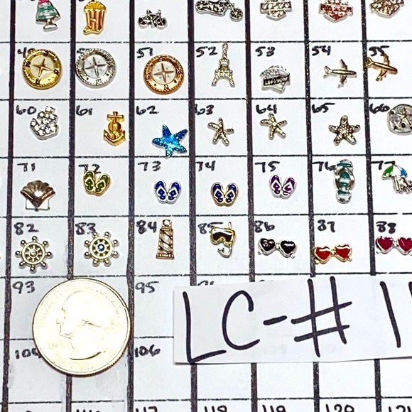 LC-#11 (4X) Food & Travel locket charms - Picture 6 of 9